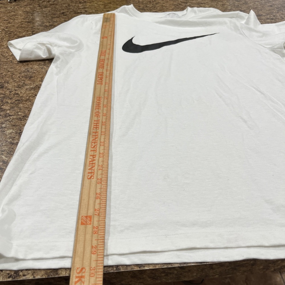 2 - Nike Mens Training T-shirts Gray & White Just Do It & Swoosh Logo Sz Large - Picture 10 of 12
